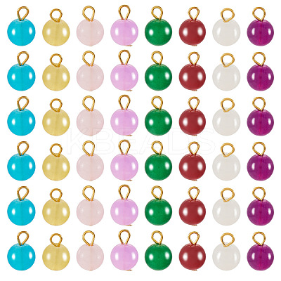 Glass Round Pendants PALLOY-TADJ00001-03-1