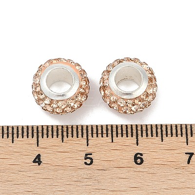 Alloy Rhinestone Clay Pave Beads ALRI-D300-03S-03-1