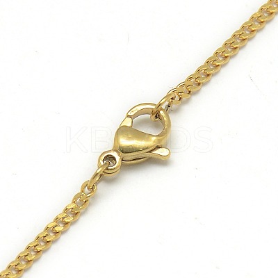 Trendy Unisex 201 Stainless Steel Twisted Chain Necklaces NJEW-L043-44G-1