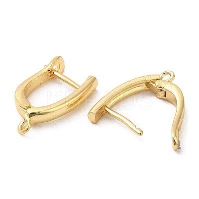Brass Hoop Earrings Finding KK-M262-1C-G-1