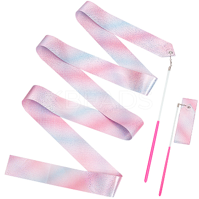 Polycotton Dance Ribbons with Wand AJEW-WH0347-35-1
