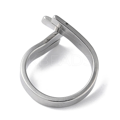 Non-Tarnish 304 Stainless Steel Cuff Ring RJEW-Q785-01P-1