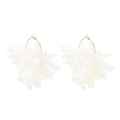 Alloy Cloth Hoop Earrings FS-WGC8145-13-1