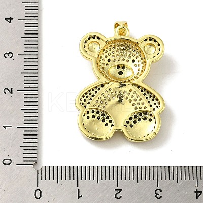Brass Micro Pave Cubic Zirconia Pendants KK-Z042-30G-02-1