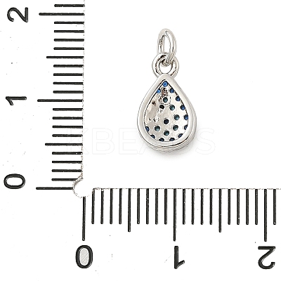 Brass Micro Pave Cubic Zirconia Pendants KK-U056-09P-1