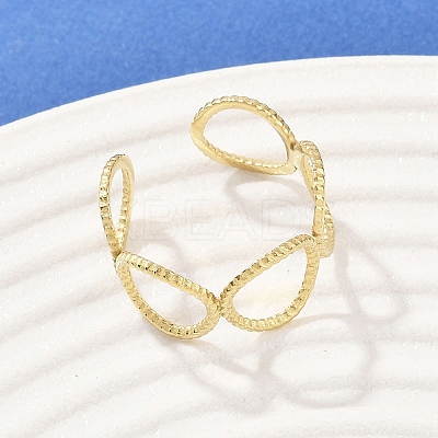 304 Stainless Steel Cuff Rings RJEW-D332-08G-1