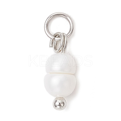 Natural Cultured Freshwater Pearl Potato Charms with Brass Jump Rings PALLOY-JF04176-02-1