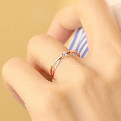 925 Sterling Silver Criss Cross Finger Rings FS-WGE9494-02-1