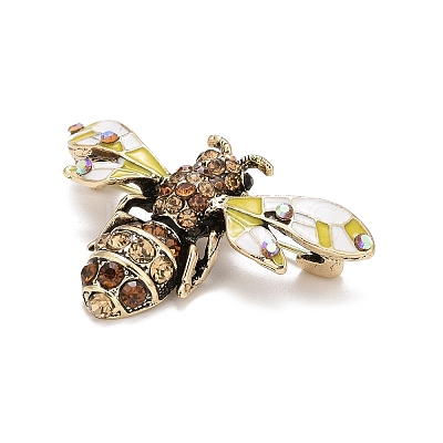 Bee Enamel Pin with Rhinestone LS-JEWB-A004-21AG-1