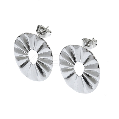 Tarnish Resistant 201 Stainless Steel Stud Earrings EJEW-K270-18P-1