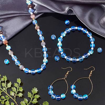 Synthetic Moonstone Beads Strands G-AR0002-40G-1