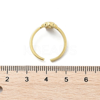 Clear Cubic Zirconia Open Cuff Rings RJEW-A061-03G-1
