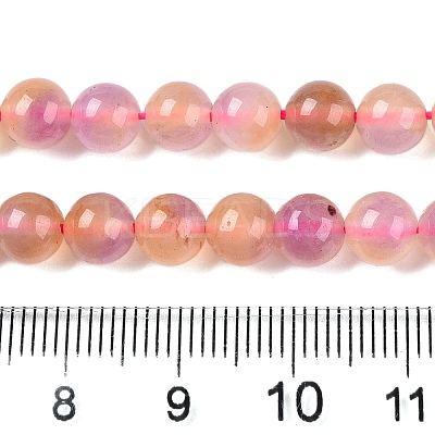 Dyed Natural White Jade Beads Strands G-T138-6mm-210-14-1