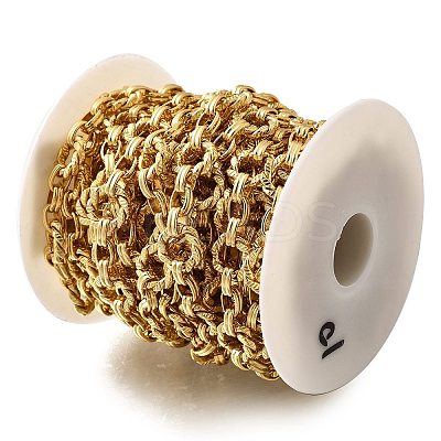 Twist Ring Brass Link Chains CHC-Q020-02G-1
