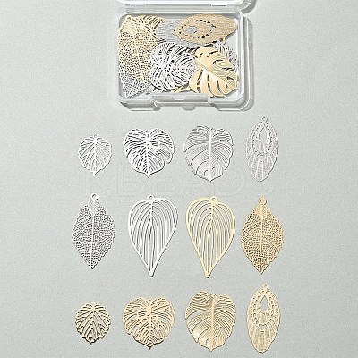 24Pcs 12 Styles Brass Pendants KKC-FS0001-01-1