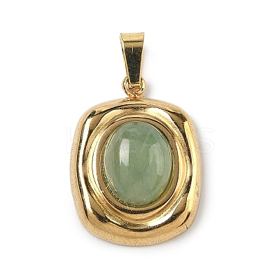 Natural Green Aventurine Pendants STAS-D209-01G-11-1