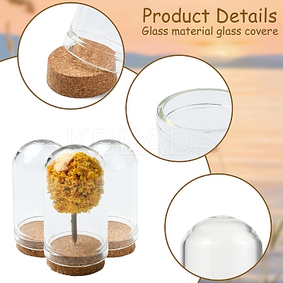 15Pcs 3 Styles Glass Dome Cloche Cover AJEW-YW0001-31-1