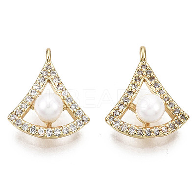 Brass Micro Cubic Zirconia Charms KK-N231-159-NF-1