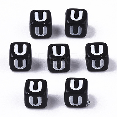 Opaque Acrylic Beads X-SACR-N002-01U-1