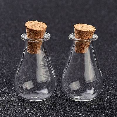 Glass Cork Bottles Ornament AJEW-O032-02F-1