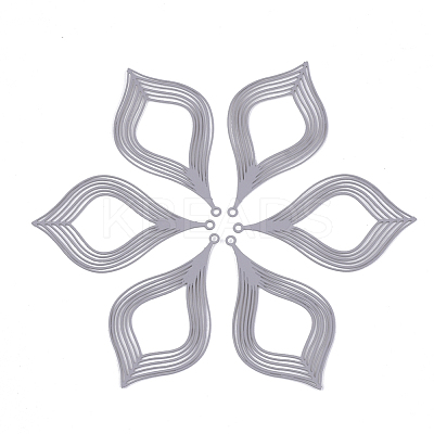 430 Stainless Steel Filigree Pendants STAS-S108-09A-1