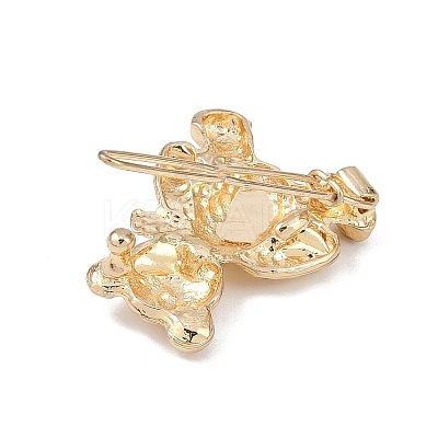 Bear Alloy Hair Barrettes AJEW-A056-03A-G-1