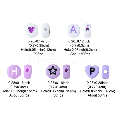 200Pcs Mixed Style and Shapes Acrylic Beads OACR-FS0001-68C-1