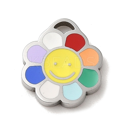 304 Stainless Steel Enamel Charms STAS-L022-290P-1