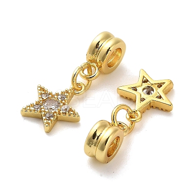 Rack Plating Brass Micro Pave Cubic Zirconia Charms KK-S398-05B-1