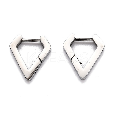 Tarnish Resistant 304 Stainless Steel Huggie Hoop Earrings STAS-J033-17A-P-1