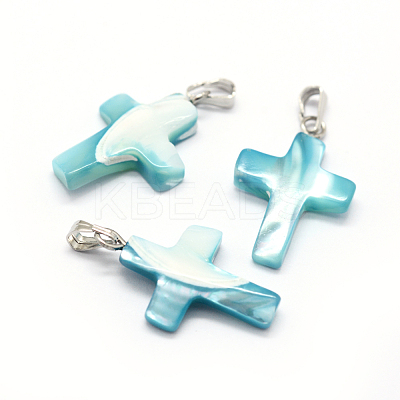 Shell Pendants SSHEL-E565-B-02P-1