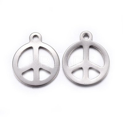 Tarnish Resistant 201 Stainless Steel Pendants STAS-O110-05P-1