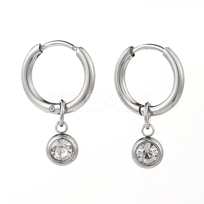 304 Stainless Steel Huggie Hoop Earrings X-EJEW-JE04449-02-1