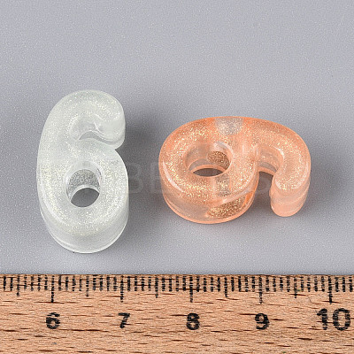 Luminous Frosted Transparent Acrylic Beads TACR-T029-21G-1