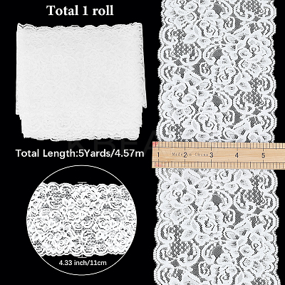 5Yards Polyester Lace Trim Ribbon for Jewelry Making OCOR-GF0004-78A-1