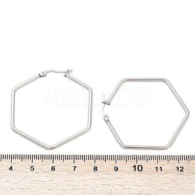 Tarnish Resistant 201 Stainless Steel Hoop Earrings X-EJEW-A052-25A-1
