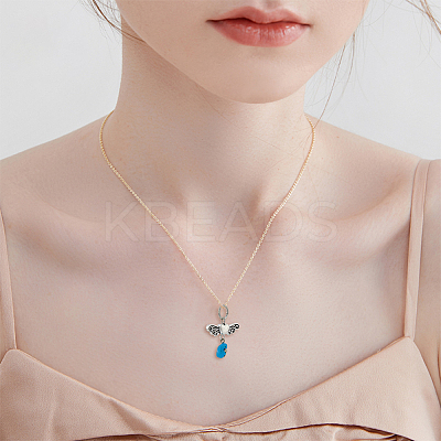 6 Sets Natural & Synthetic Stone Chips Alloy Pendants FIND-HY0001-44-1