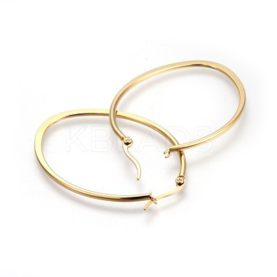 201 Stainless Steel Hoop Earrings EJEW-A053-06A-G-1