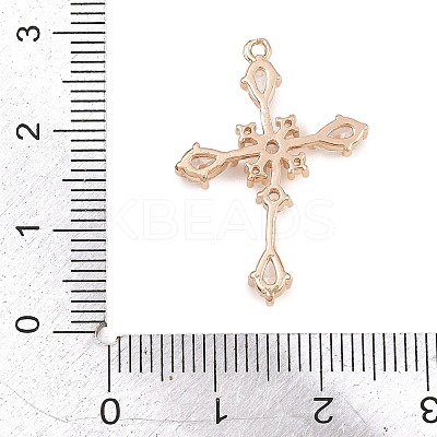 Easter Brass Micro Pave Clear Cubic Zirconia Pendants KK-D265-04G-1
