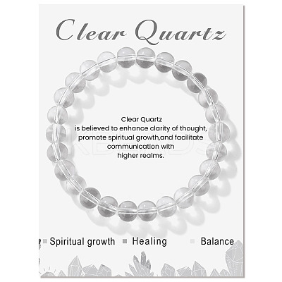 Synthetic Quartz Crystal Beaded Stretch Bracelets PW-WG7FE75-05-1-1