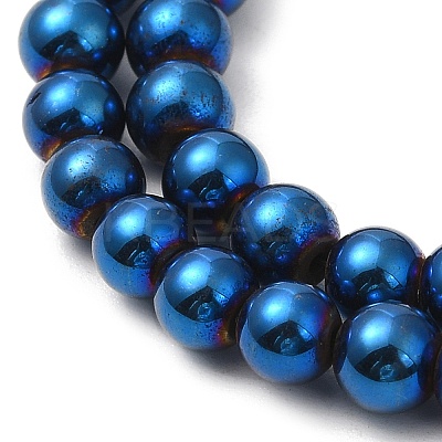 Electroplate Synthetic Magnetic Hematite Beads Strands G-E602-01F-1