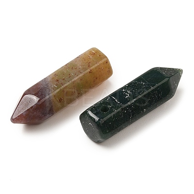 Natural Indian Agate Pointed Pendants G-C158-05K-1