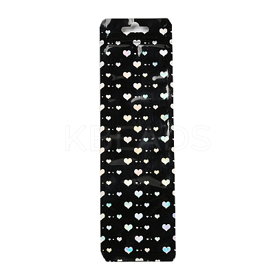 Rectangle Glitter Holographic Plastic Yin-yang Zip Top Gift Bags OPP-F004-01C-B01-1