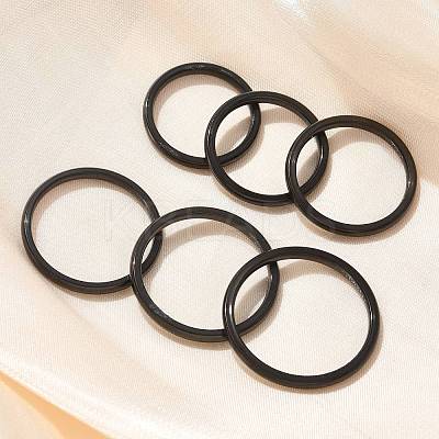 304 Stainless Steel Plain Band Rings STAS-I160-E-EB-1