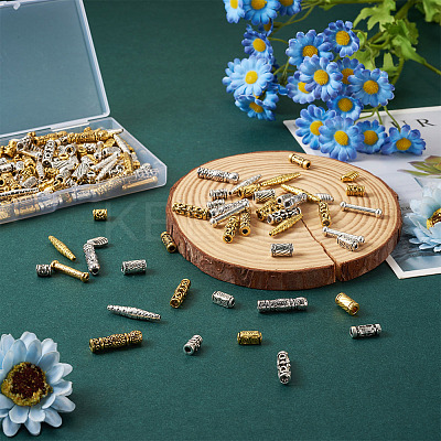 200Pcs 20 Style Tibetan Style Alloy Beads FIND-CD0001-33-1