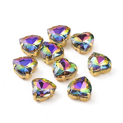 Heart Sew on Rhinestone X1-DIY-E062-04G-05-1