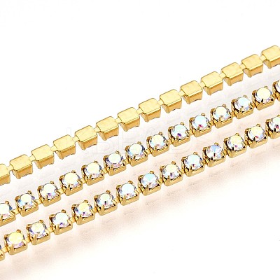 Iron Rhinestone Cup Chains CH-T006-02A-04-1