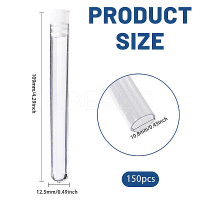 150Pcs Plastic Sewing Needle Organizers Tubes with Cap CON-CA0001-037B-1