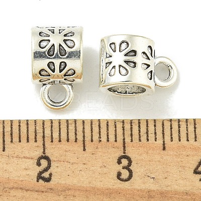 Tibetan Style Alloy Tube Bails TIBE-I026-6003AS-1
