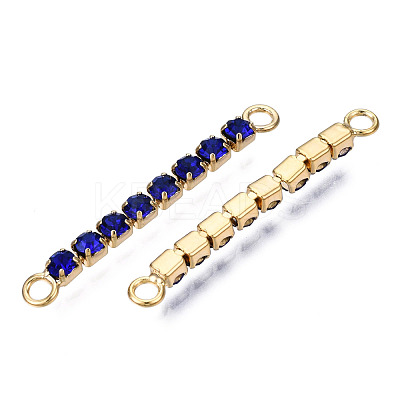 Brass Pave Rhinestone Chain Connector Charms KK-N216-416A-1